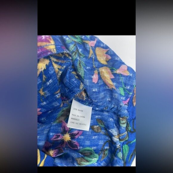 Rachel Roy Blue Tropical Halter Romper S NWT Sleeveless Waist Tie Summer - Picture 2 of 8